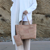 Zeta Cork Vegan Tote Bag | Beige