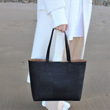 Zeta Cork Vegan Tote Bag | Black