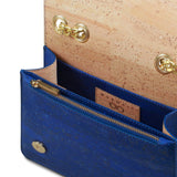 Alpha Handcrafted Cork Vegan Crossbody Bag | Navy