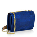 Alpha Handcrafted Cork Vegan Crossbody Bag | Navy