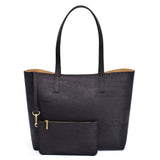 Zeta Cork Vegan Tote Bag | Black