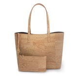 Zeta Cork Vegan Tote Bag | Beige