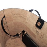 Zeta Cork Vegan Tote Bag | Black