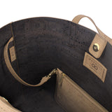 Zeta Cork Vegan Tote Bag | Beige