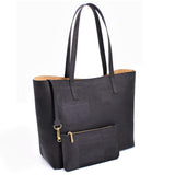 Zeta Cork Vegan Tote Bag | Black
