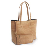 Zeta Cork Vegan Tote Bag | Beige