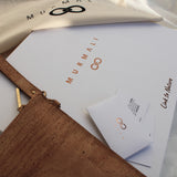 Delta Handcrafted Cork Vegan Large Clutch Pouch | Navy