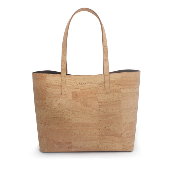 Zeta Cork Vegan Tote Bag | Beige